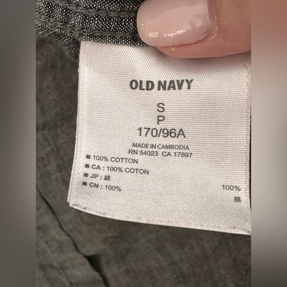 🎉Men’s Old Navy Shirt Button-Up, Long Sleeve, Size Small, Chambray Gray - Picture 4 of 6